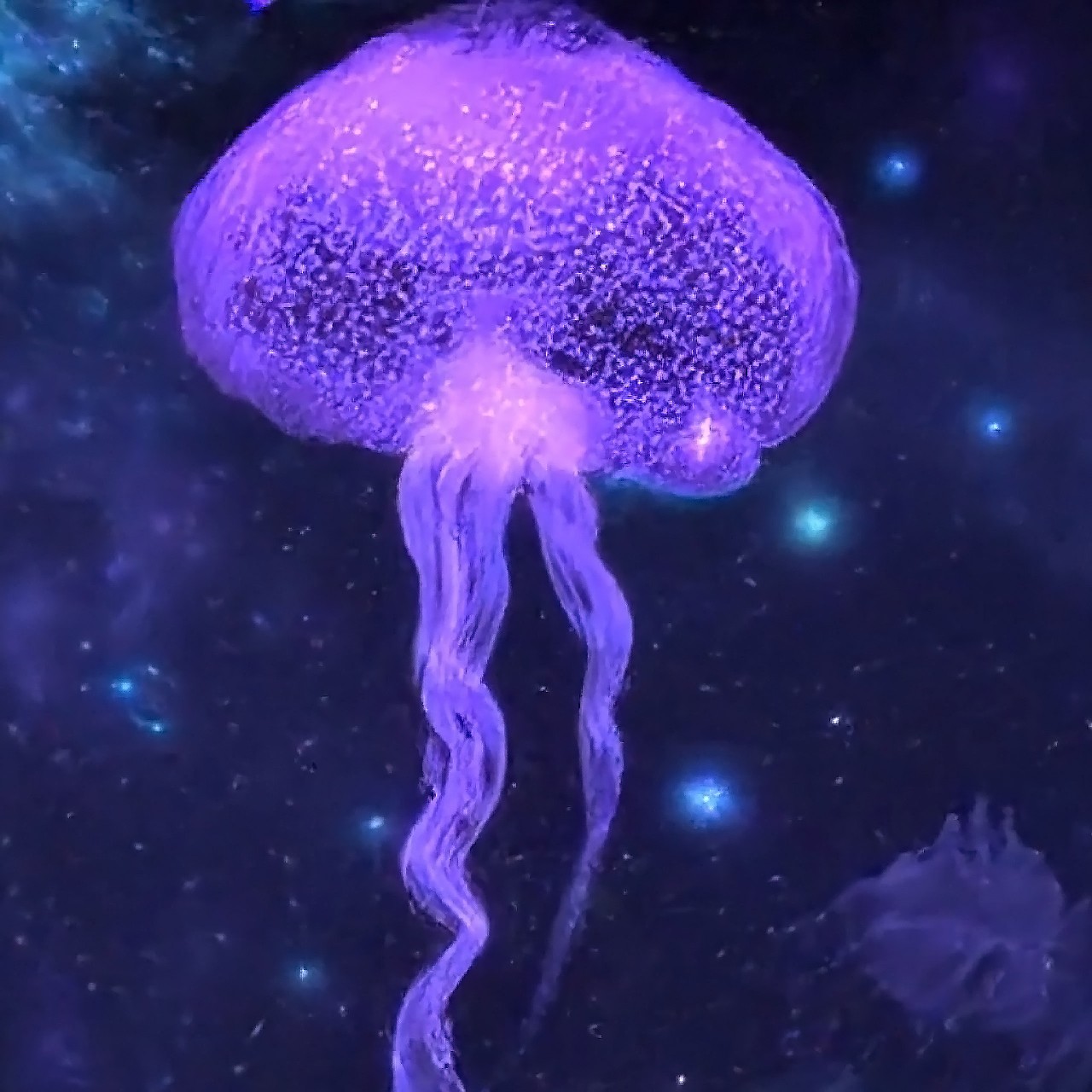 Edify generates a jellyfish swimming off the frame in a text to video model.